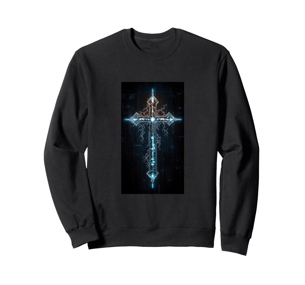 Gothic Cross Grunge Aesthetic Y2K Sweatshirt - Aesthetic Graphic Unisex - T-Shirt, Sweatshirt, Hoodie
