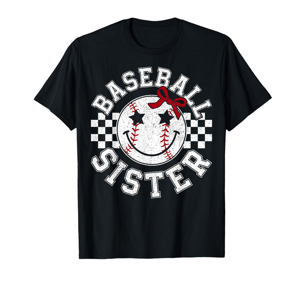 Baseball Sister Coquette Bow Sport T-Shirt - Novelty Apparel for Adults - T-Shirt, Sweatshirt, Hoodie