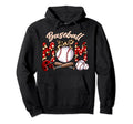 Baseball Helmet Baseball Bat Glove Hoodie - Fun Novelty Design for Adults - T-Shirt, Sweatshirt, Hoodie