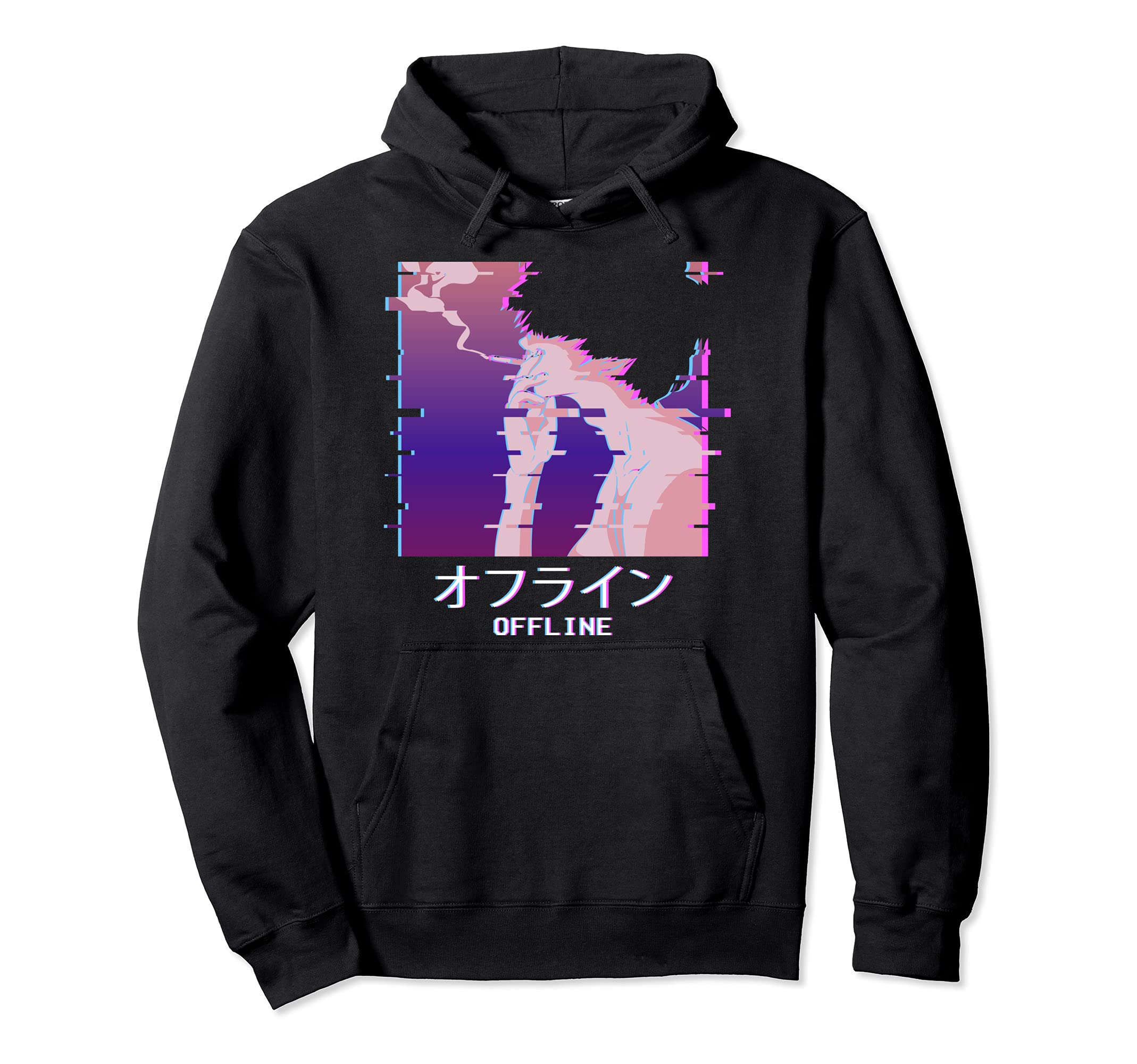 Vaporwave Aesthetic Sad Anime Offline Hoodie - Fun Novelty Design Unisex - T-Shirt, Sweatshirt, Hoodie
