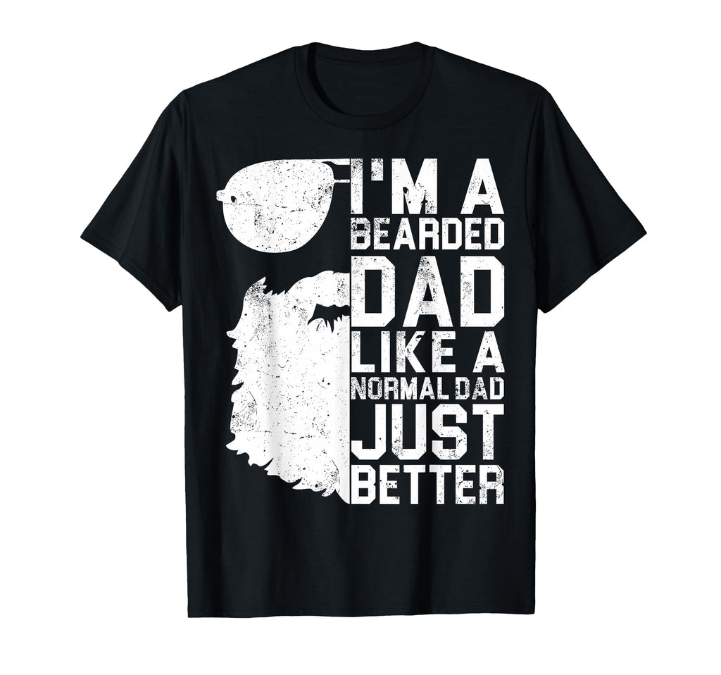 Bearded Dad Funny Beard Fathers Day Gift T-Shirt - Minimalist Print Unisex - T-Shirt, Sweatshirt, Hoodie