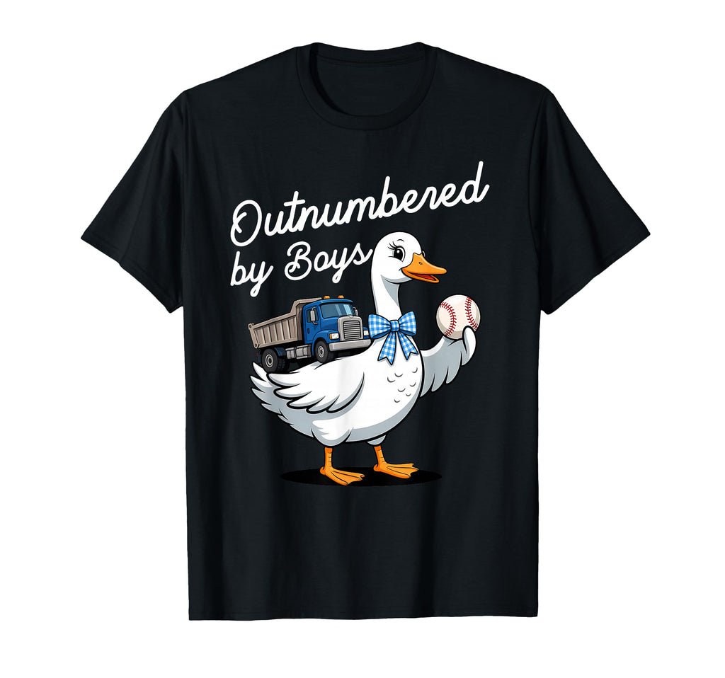 Funny Mom Goose Mothers Day Outnumbered T-Shirt - Graphic Print Men Women - T-Shirt, Sweatshirt, Hoodie