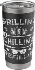 Grilling Chilling Refilling Beer Grill Gift - Adult & Kids T-Shirts, Sweatshirts & Hoodies apparel design preview 1