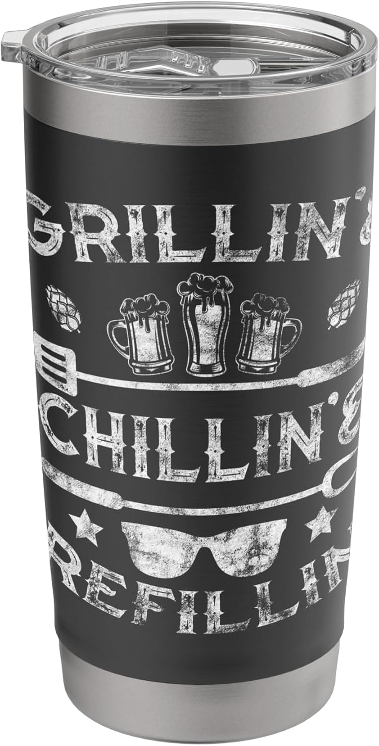 Grilling Chilling Refilling Beer Grill Gift - Adult & Kids T-Shirts, Sweatshirts & Hoodies apparel design preview 1