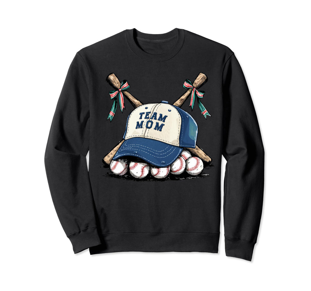 Womens Baseball Mom Mama Mothers My Sweatshirt - Unique Graphic Men Women - T-Shirt, Sweatshirt, Hoodie