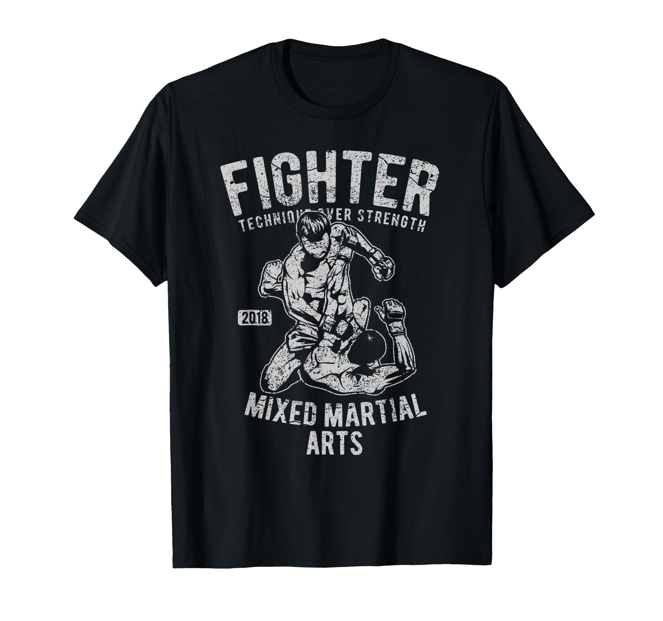 Mma Mixed Martial Arts Distressed T-Shirt - Streetwear Style for Adults - T-Shirt, Sweatshirt, Hoodie