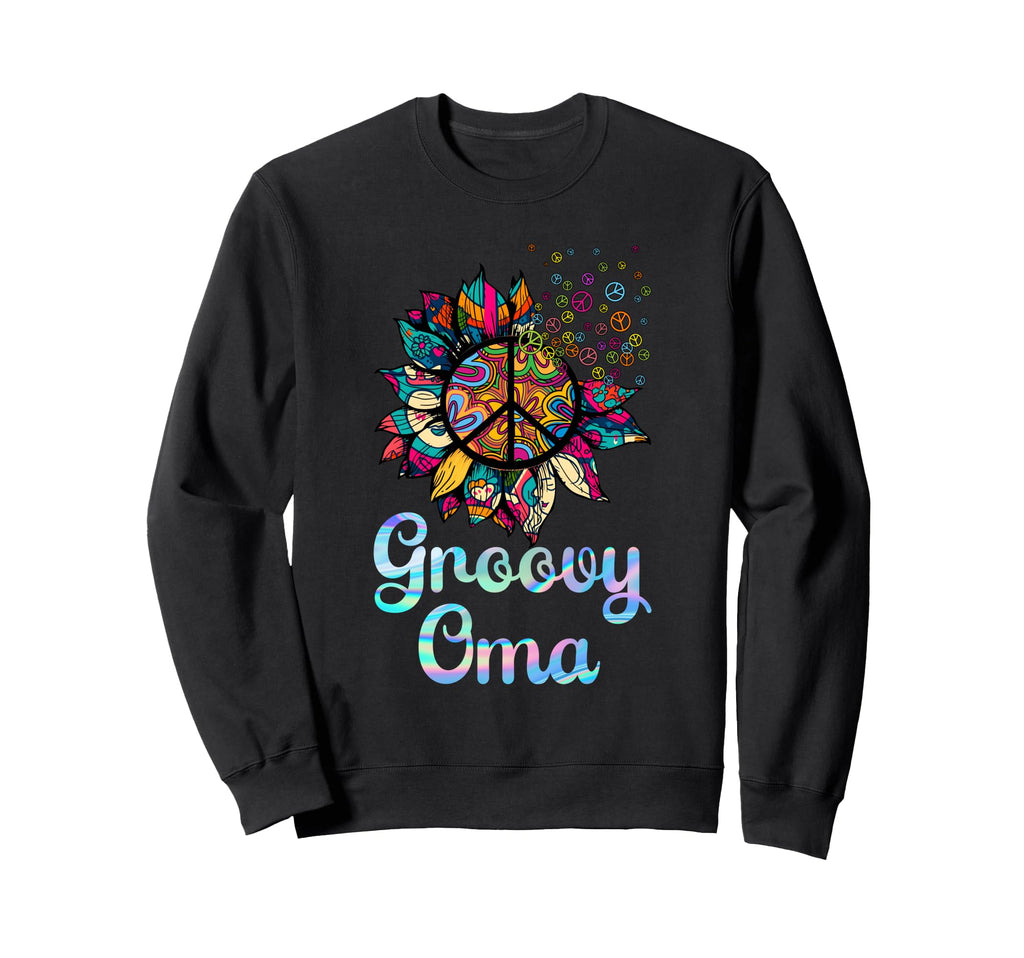 Flower Power Groovy Oma Hippie Funny Sweatshirt - Graphic Print Unisex - T-Shirt, Sweatshirt, Hoodie