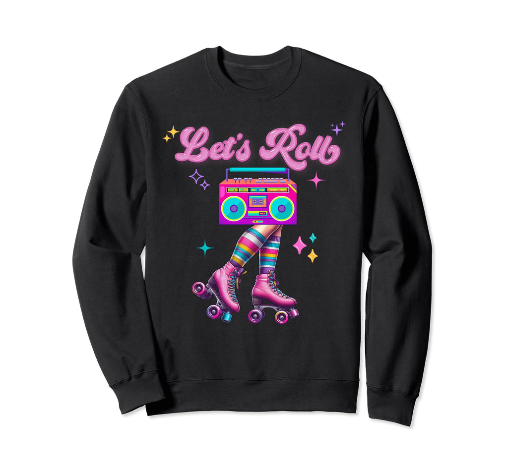 Roller Skates Party 80S 90S Outfit Sweatshirt - Aesthetic Graphic Unisex - T-Shirt, Sweatshirt, Hoodie