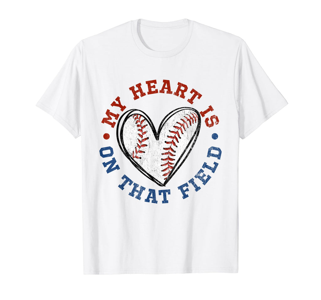 My Heart Is That Field Baseball Lover T-Shirt - Minimalist Print Unisex - T-Shirt, Sweatshirt, Hoodie