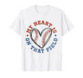 My Heart Is That Field Baseball Lover T-Shirt - Minimalist Print Unisex - T-Shirt, Sweatshirt, Hoodie