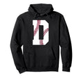 D Baseball Initial Personalized Letter Hoodie - Graphic Print for Adults - T-Shirt, Sweatshirt, Hoodie
