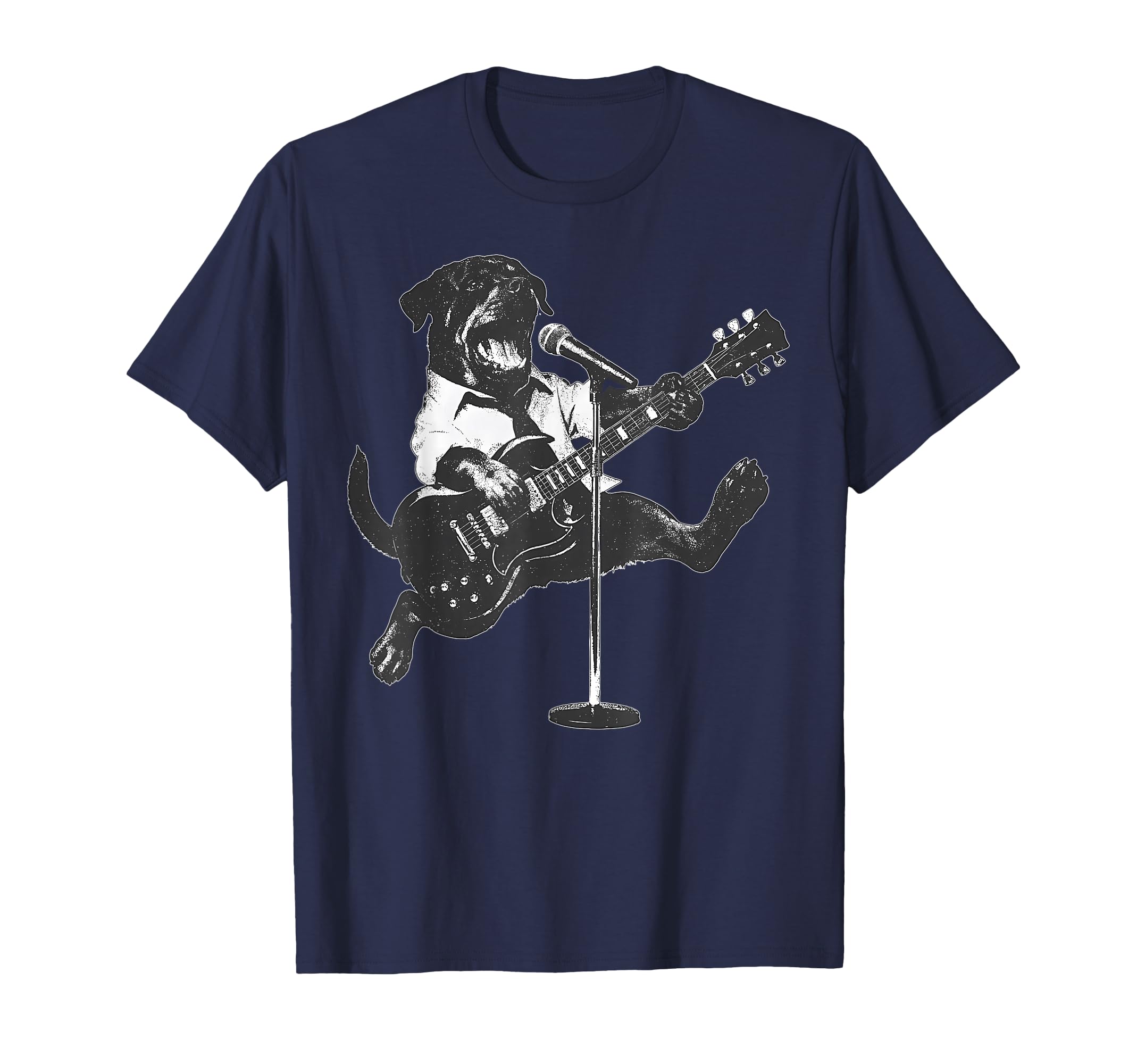 Rockin Rottweiler Guitar 90S Guitarist Dog T-Shirt - Unique Graphic Unisex - T-Shirt, Sweatshirt, Hoodie