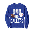 Dad Ballers Football And Baseball Sweatshirt - Trendy Graphic for Adults - T-Shirt, Sweatshirt, Hoodie