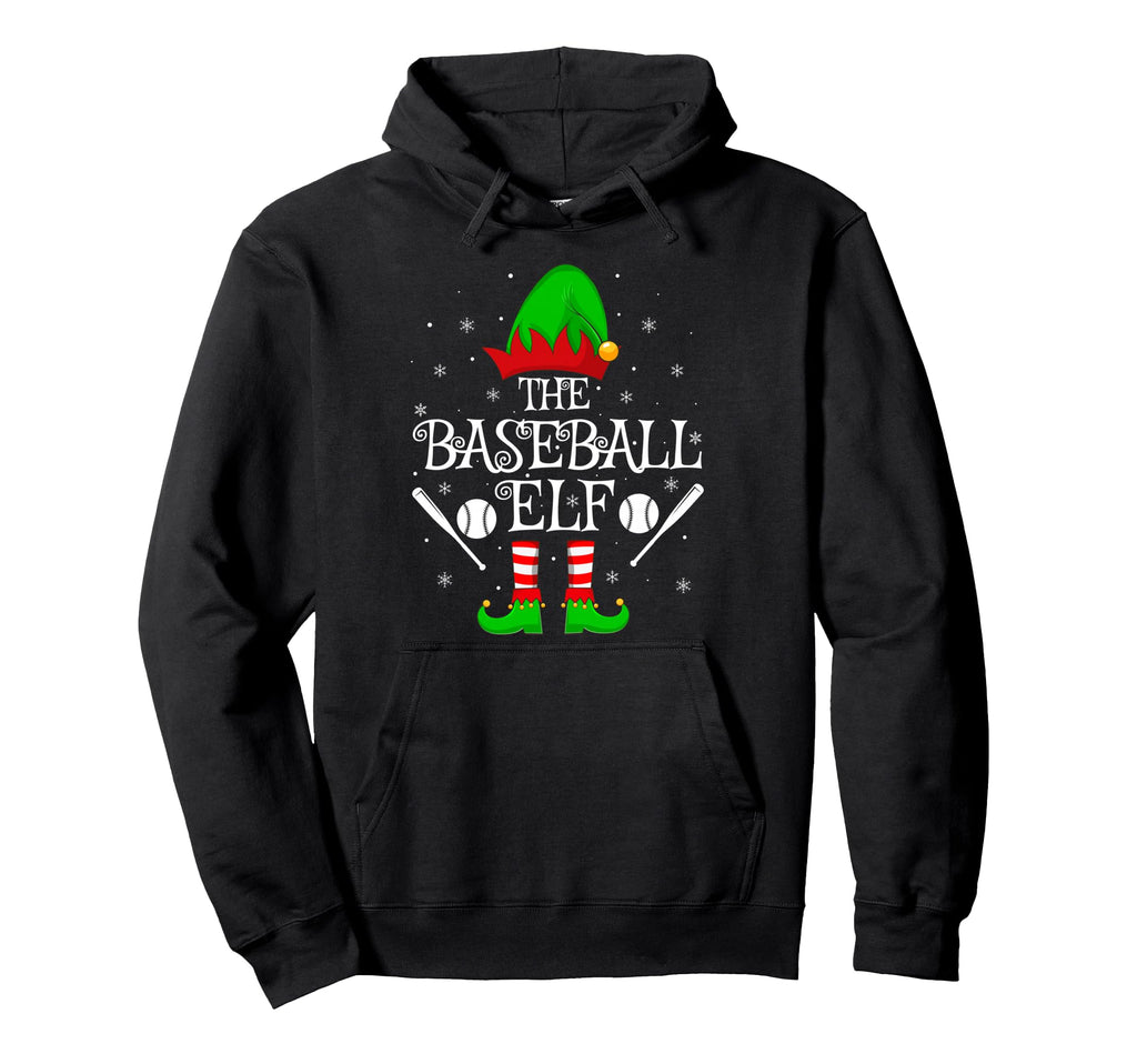 Baseball Elf Family Matching Elf Hoodie - Minimalist Print for Adults - T-Shirt, Sweatshirt, Hoodie