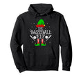 Baseball Elf Family Matching Elf Hoodie - Minimalist Print for Adults - T-Shirt, Sweatshirt, Hoodie
