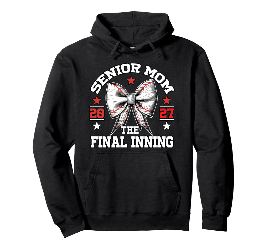 Baseball Senior Mom Graduation 2027 Hoodie - Novelty Apparel Unisex - T-Shirt, Sweatshirt, Hoodie