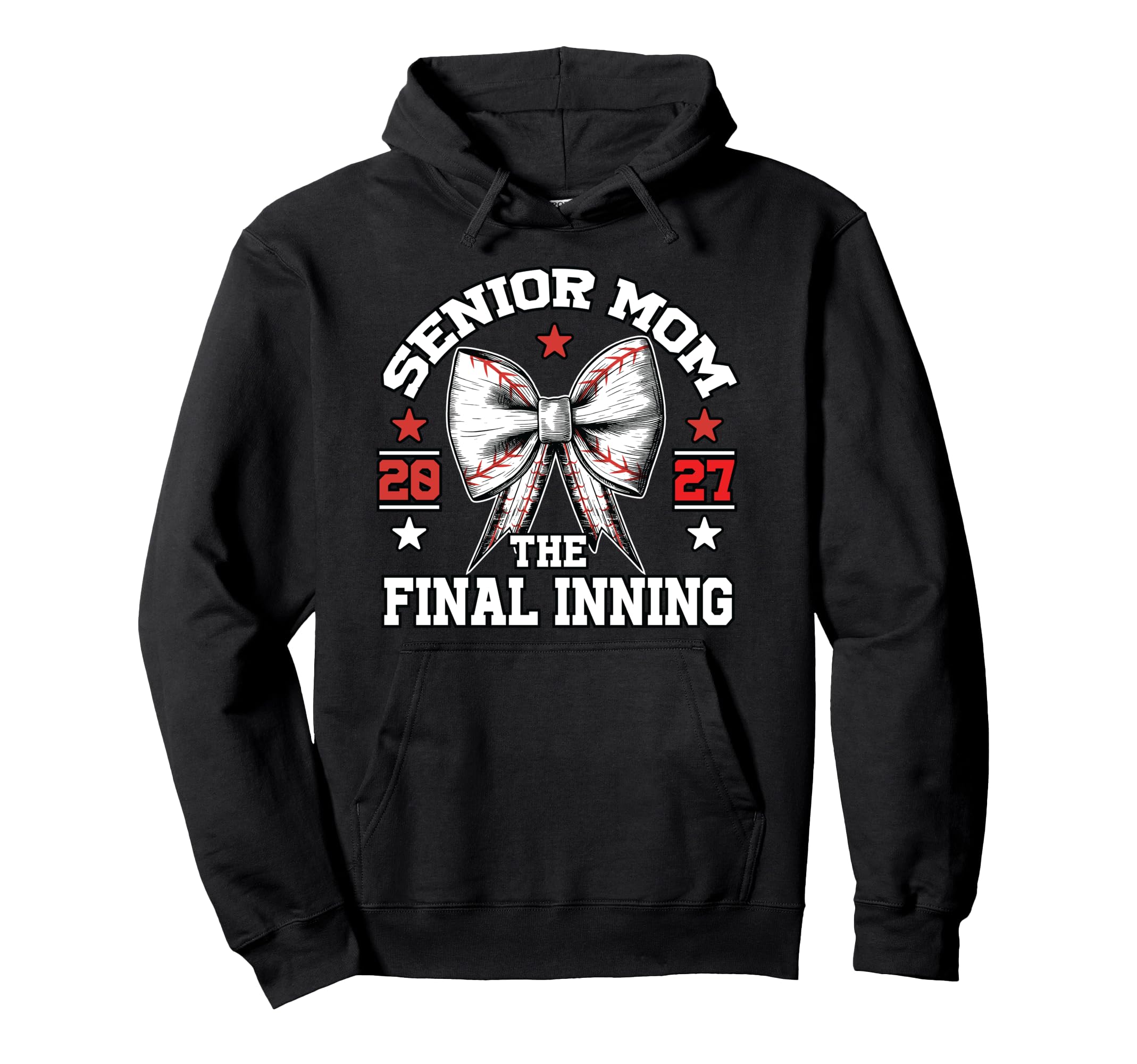 Baseball Senior Mom Graduation 2027 Hoodie - Novelty Apparel Unisex - T-Shirt, Sweatshirt, Hoodie