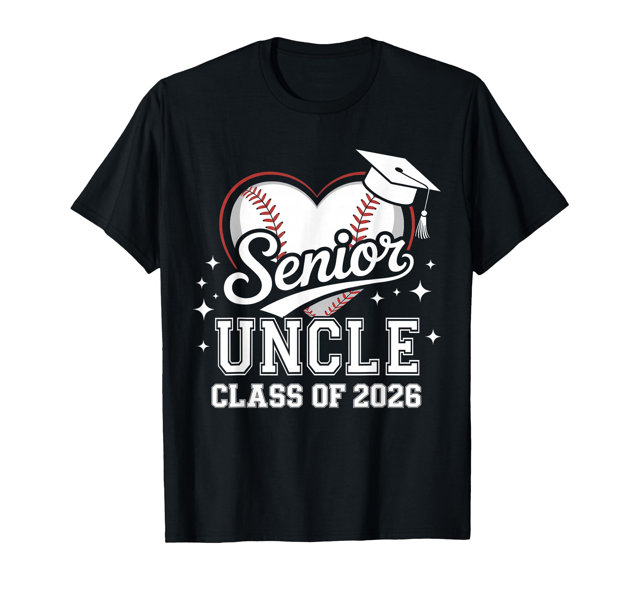 Senior Uncle Class 2026 Baseball T-Shirt - Aesthetic Graphic for Adults - T-Shirt, Sweatshirt, Hoodie