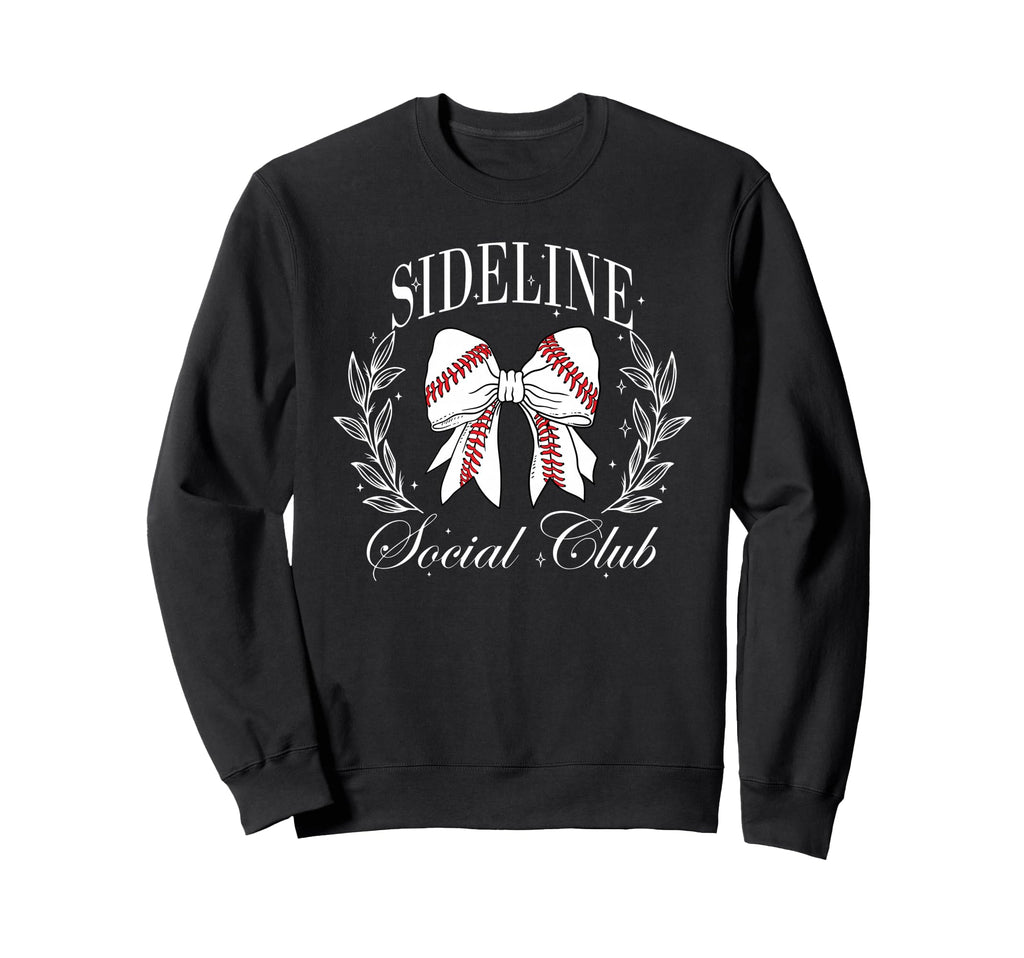 Sideline Social Club Baseball Sweatshirt - Casual Everyday Wear for Adults - T-Shirt, Sweatshirt, Hoodie