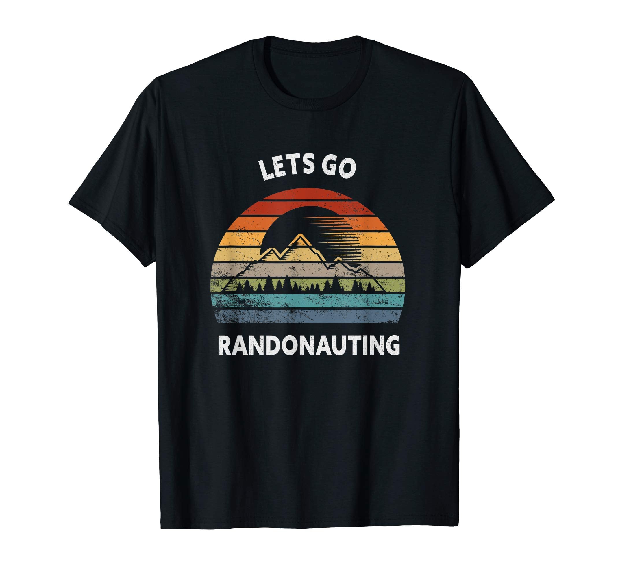 Lets Go Randonauting Sunset Mountains T-Shirt - Trendy Graphic Men Women - T-Shirt, Sweatshirt, Hoodie