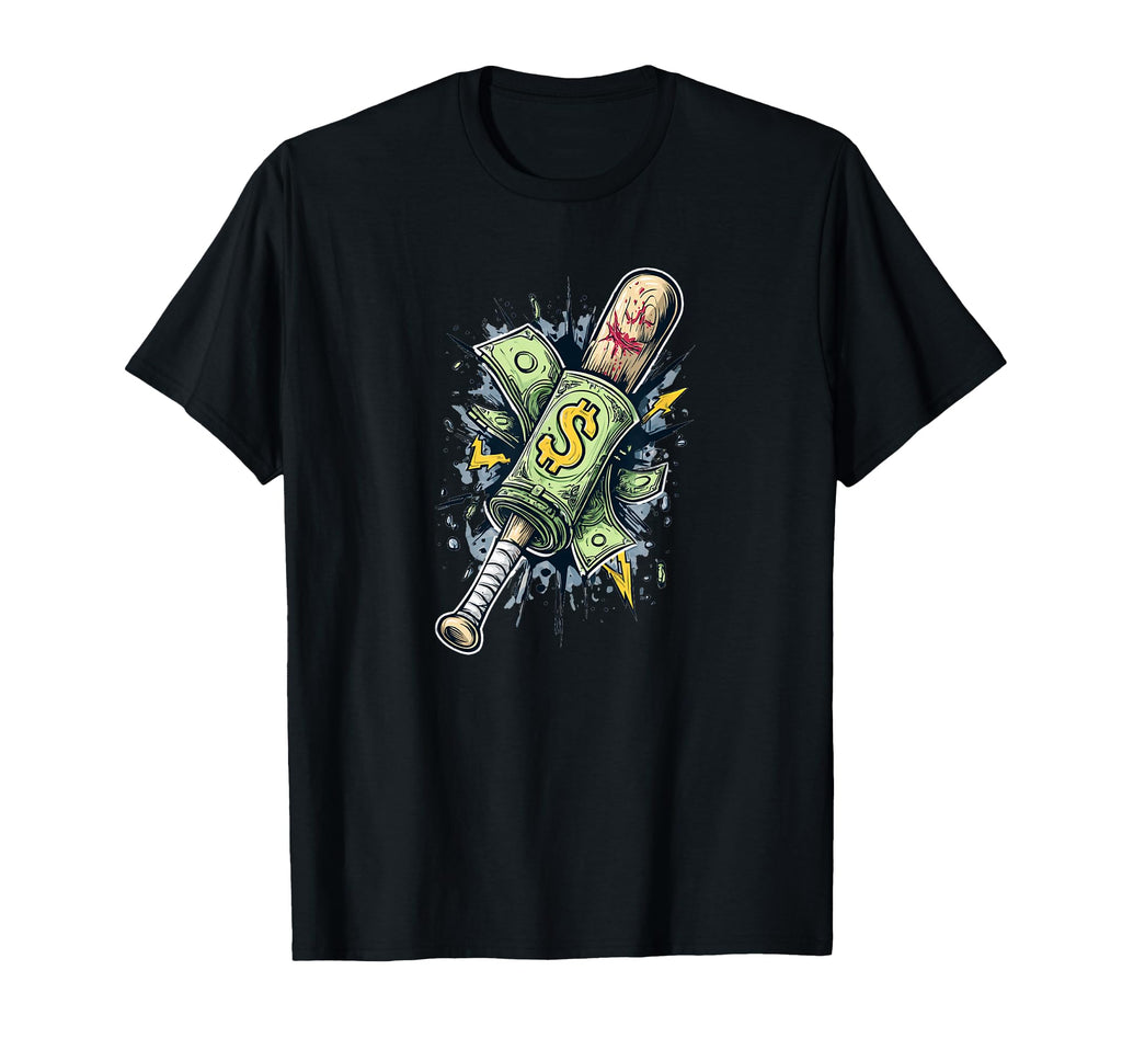 Awesome Money Baseball Bat T-Shirt - Casual Everyday Wear for Adults - T-Shirt, Sweatshirt, Hoodie