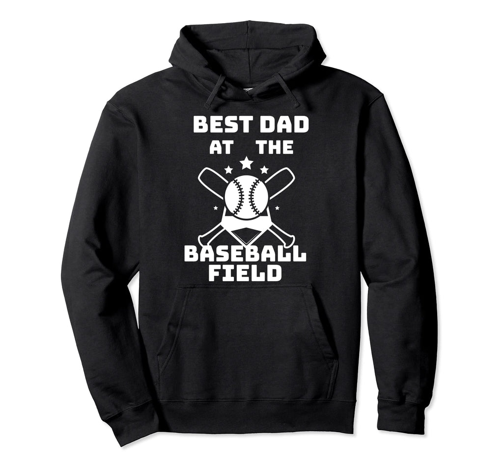 Best Dad Baseball Field Bats Hoodie - Casual Everyday Wear Men Women - T-Shirt, Sweatshirt, Hoodie