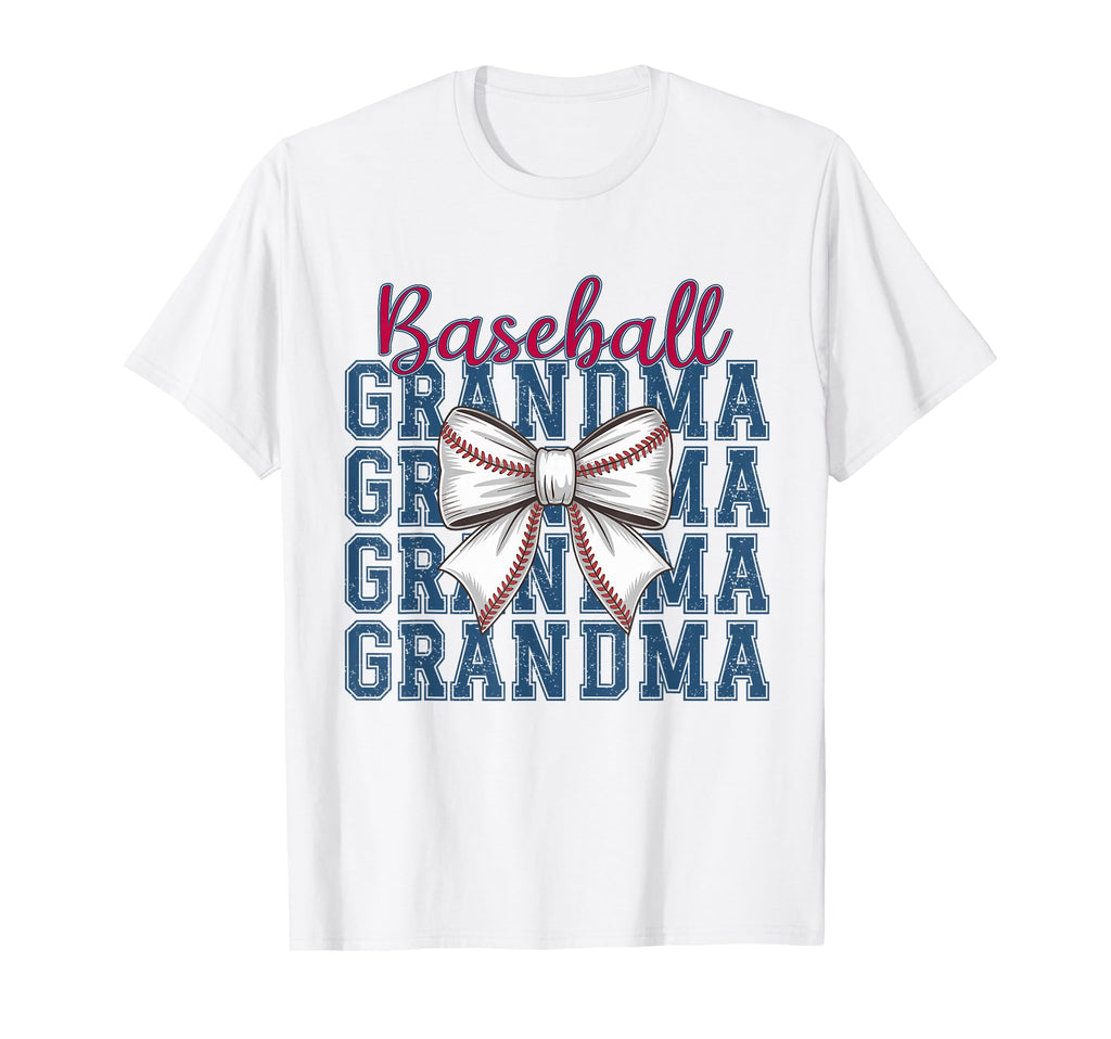 Baseball Grandma Coquette Bow Mothers T-Shirt - Graphic Print for Adults - T-Shirt, Sweatshirt, Hoodie