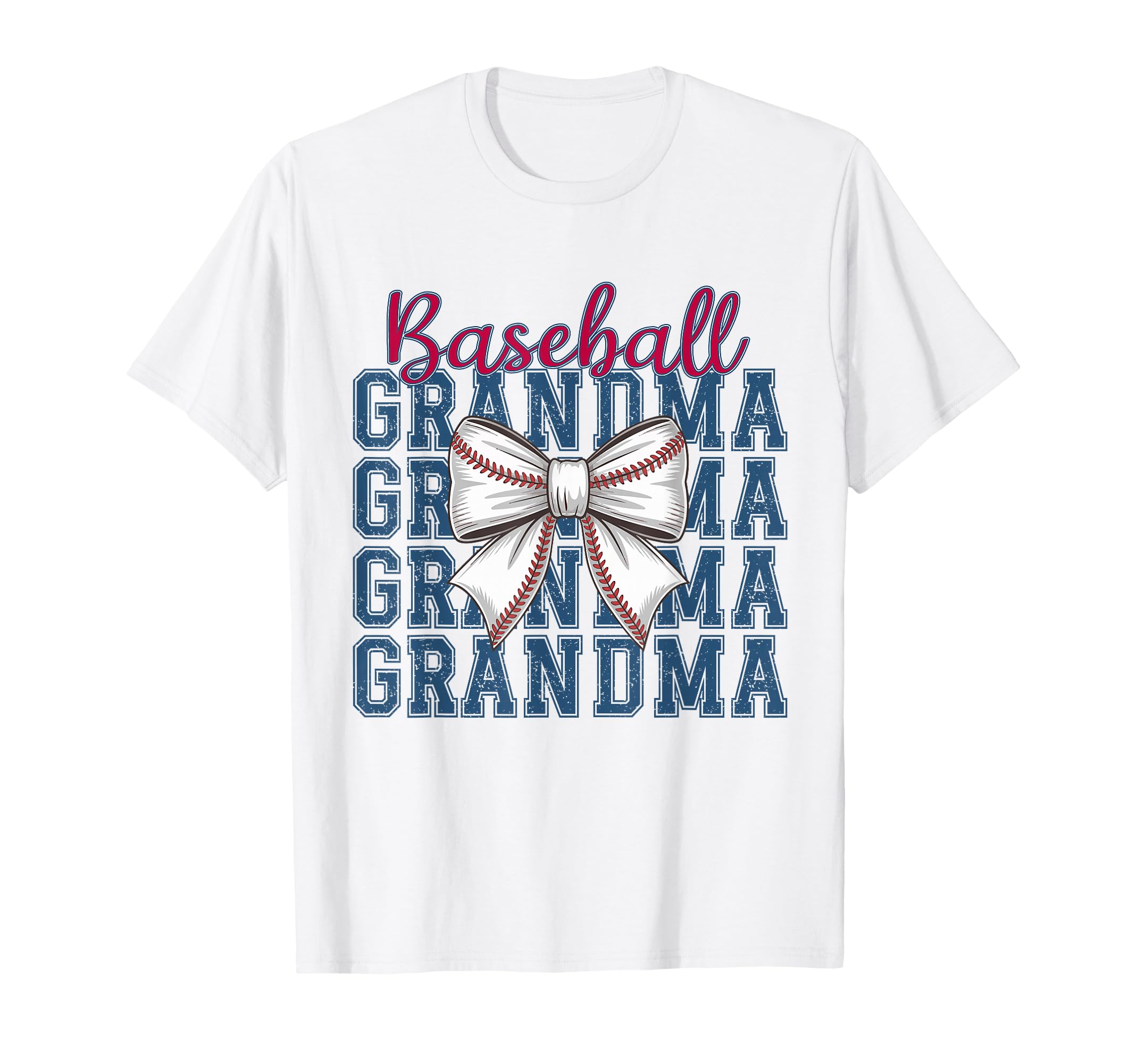 Baseball Grandma Coquette Bow Mothers T-Shirt - Graphic Print for Adults - T-Shirt, Sweatshirt, Hoodie