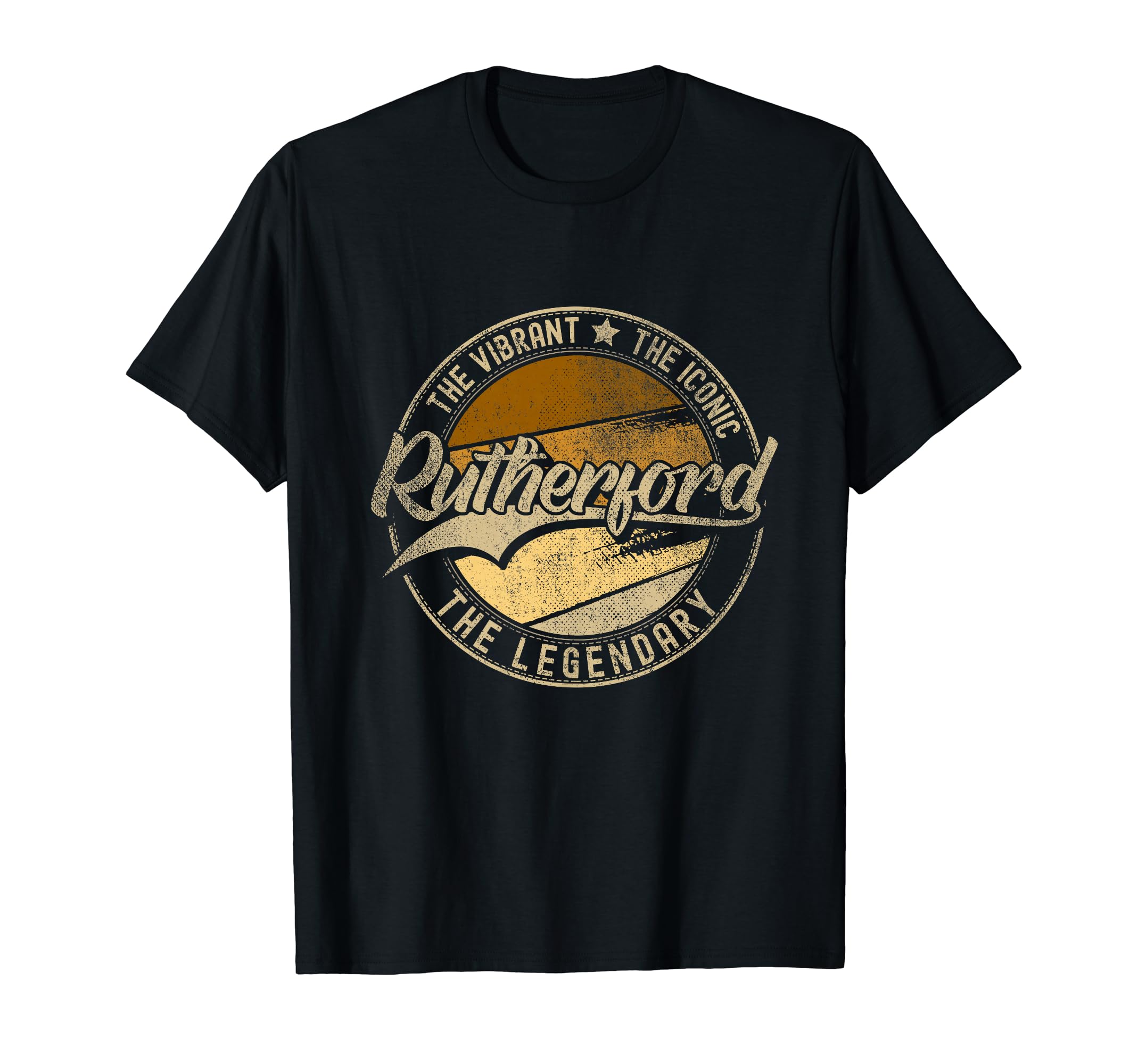 Rutherford Nj New Jersey Distressed T-Shirt - Fun Novelty Design for Adults - T-Shirt, Sweatshirt, Hoodie