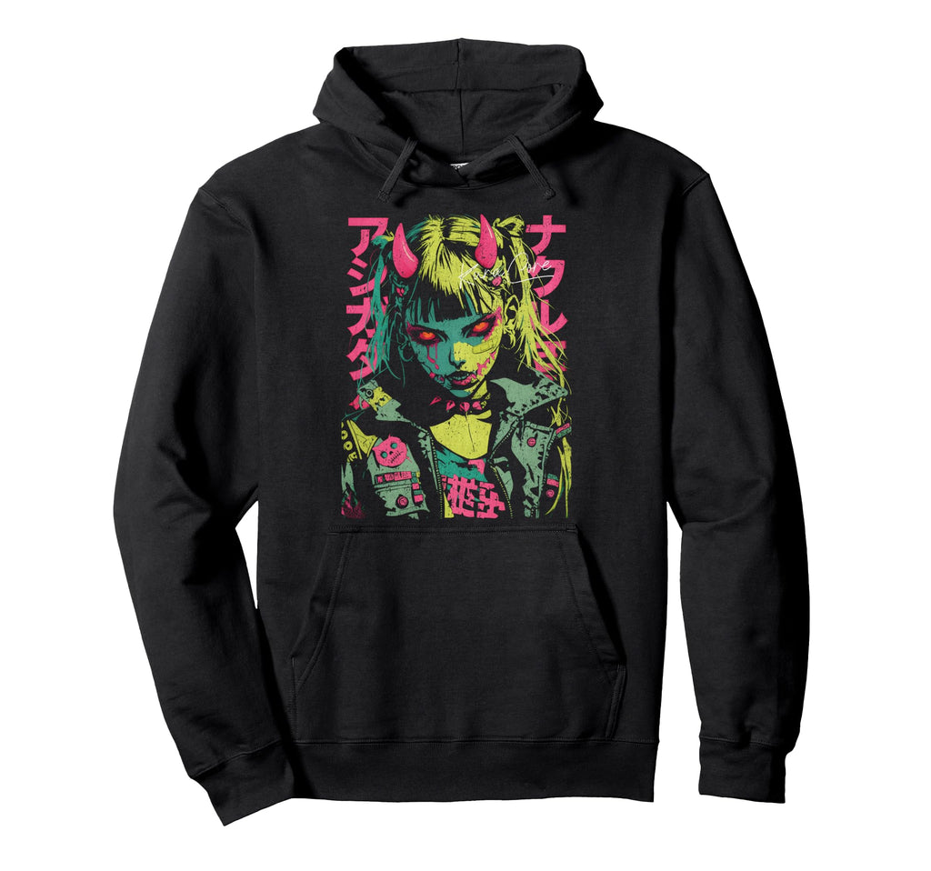 Japanese Streetwear Cyberpunk Y2K Hoodie - Minimalist Print Men Women - T-Shirt, Sweatshirt, Hoodie