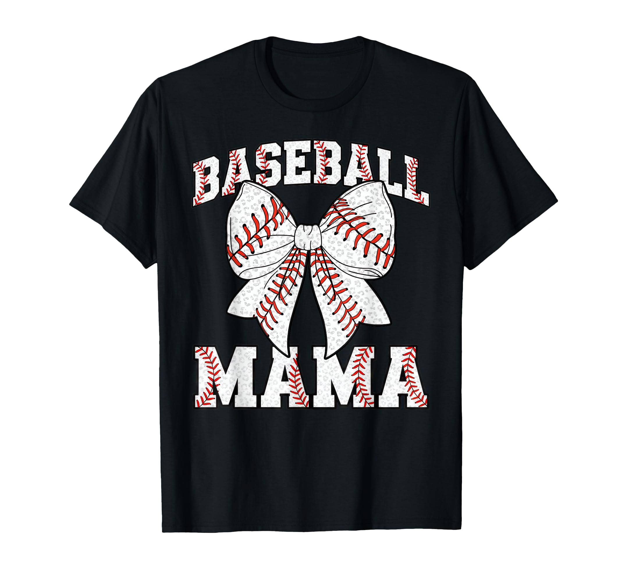 Baseball Mama Sports Mom Leopard T-Shirt - Novelty Apparel for Adults - T-Shirt, Sweatshirt, Hoodie
