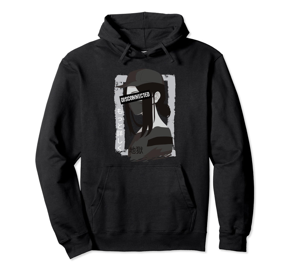 Vaporwave Aesthetic Disconnected Anime Hoodie - Graphic Print Men Women - T-Shirt, Sweatshirt, Hoodie