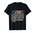 Distressed American Flag Motorcycle T-Shirt - Fun Novelty Design Men Women - T-Shirt, Sweatshirt, Hoodie