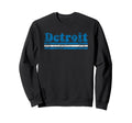 Detroit Michigan Weathered Stripe Sweatshirt - Minimalist Print for Adults - T-Shirt, Sweatshirt, Hoodie