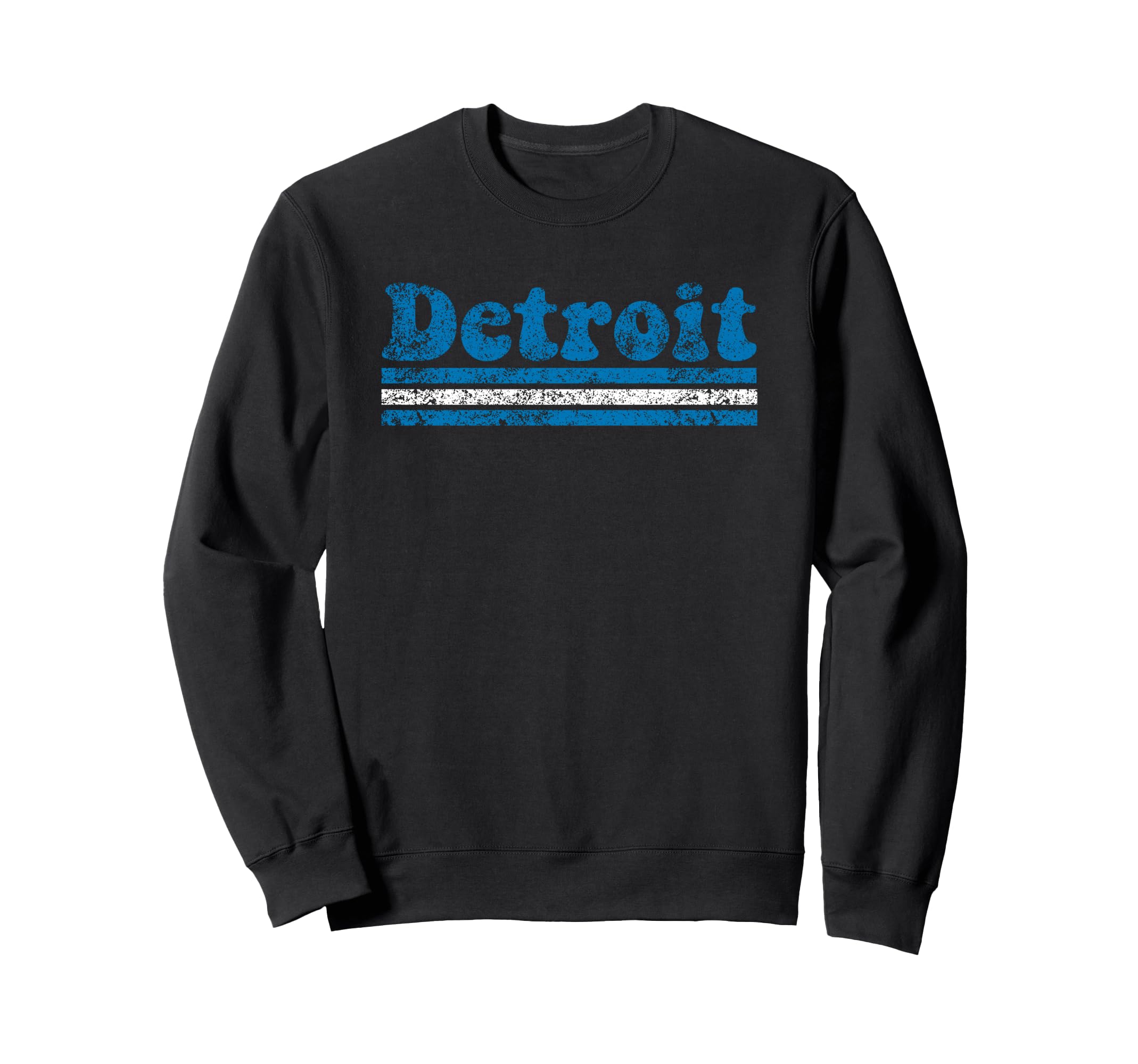 Detroit Michigan Weathered Stripe Sweatshirt - Minimalist Print for Adults - T-Shirt, Sweatshirt, Hoodie