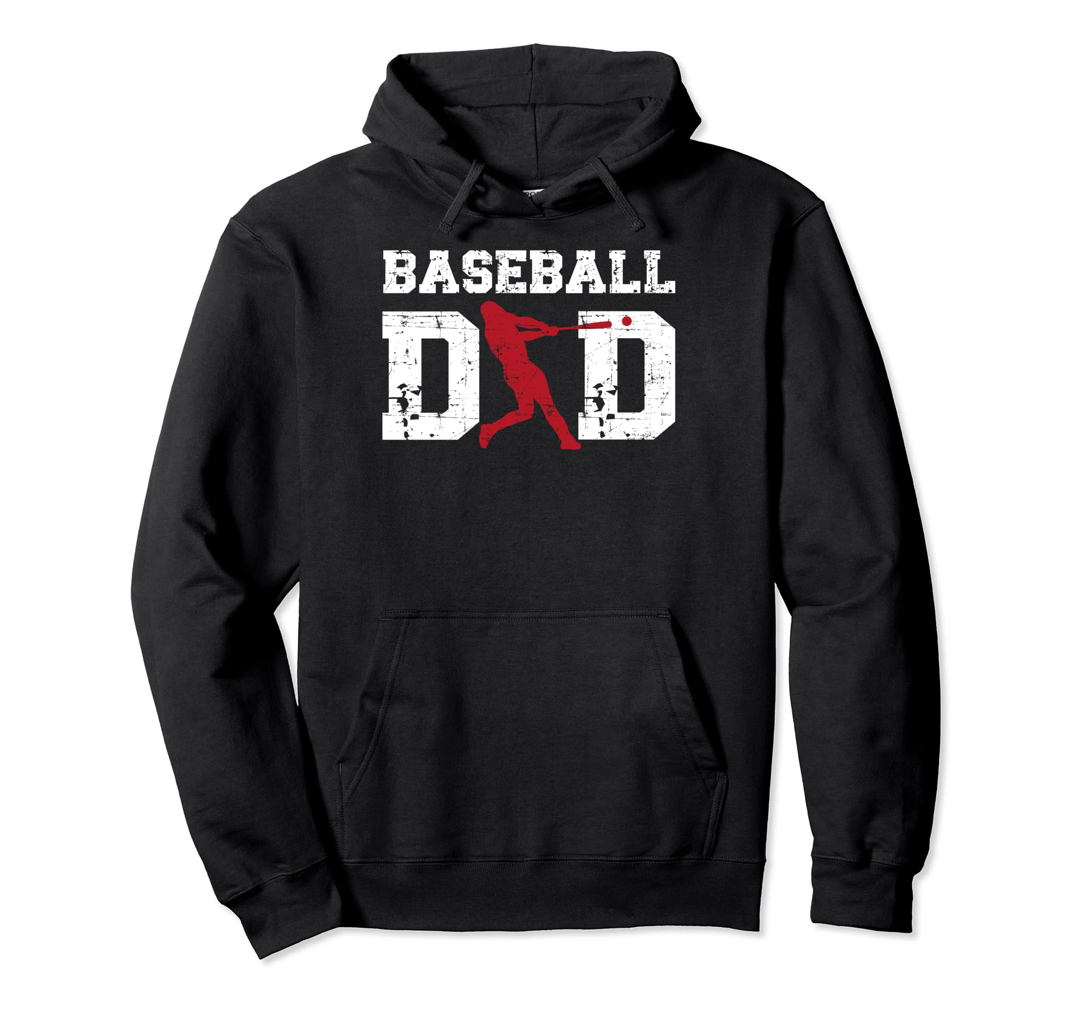 Baseball Dad Fathers Day Daddy Hoodie - Fun Novelty Design Men Women - T-Shirt, Sweatshirt, Hoodie