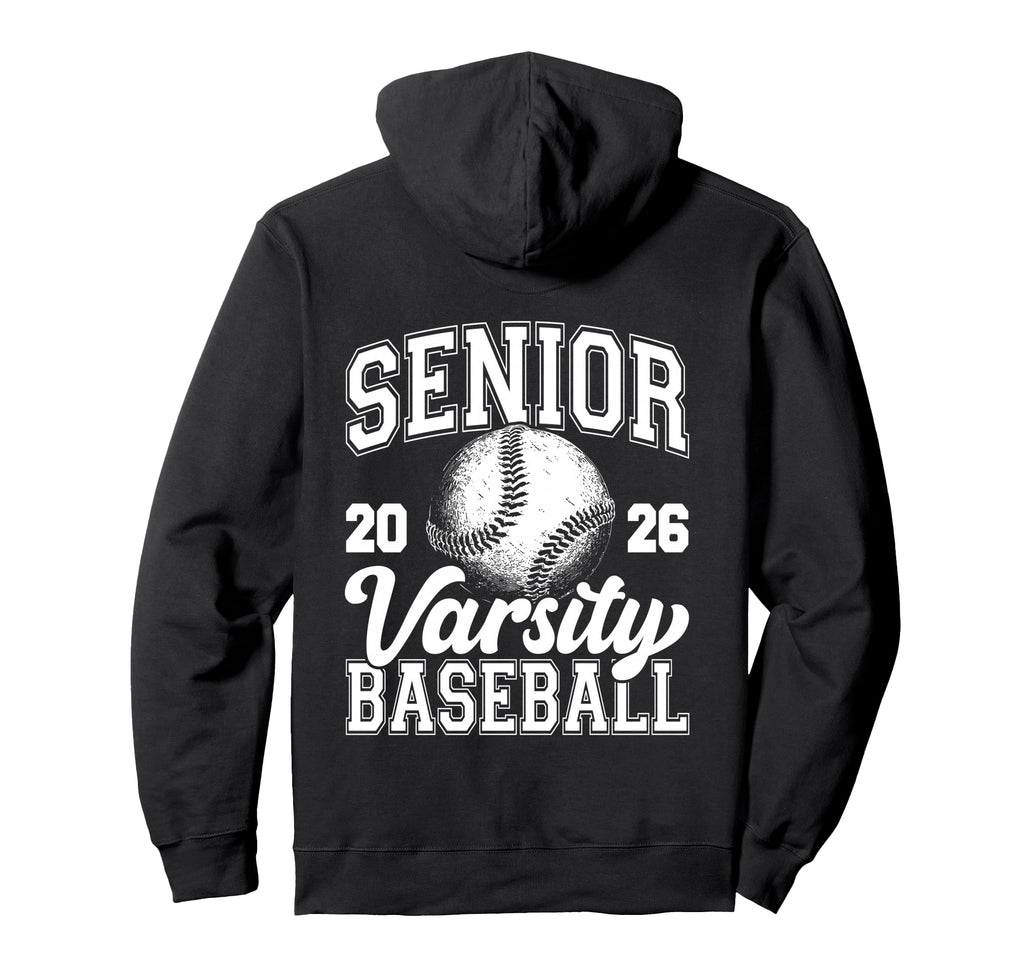 Baseball Senior Class 2026 High School Hoodie - Novelty Apparel Men Women - T-Shirt, Sweatshirt, Hoodie