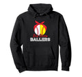 Busy Raising Ballers Mom Mother Hoodie - Fun Novelty Design for Adults - T-Shirt, Sweatshirt, Hoodie