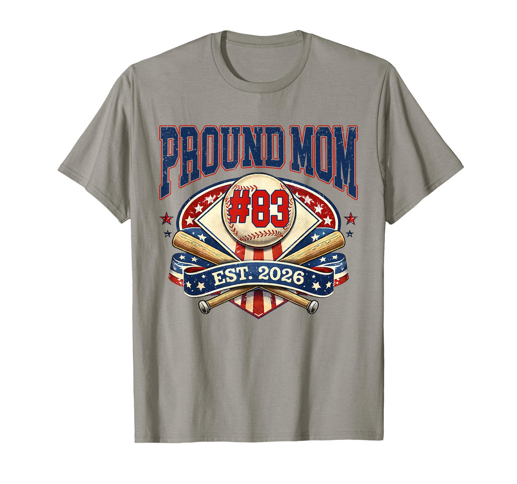 Custom Proud Mom Baseball Jersey T-Shirt - Trendy Graphic for Adults - T-Shirt, Sweatshirt, Hoodie