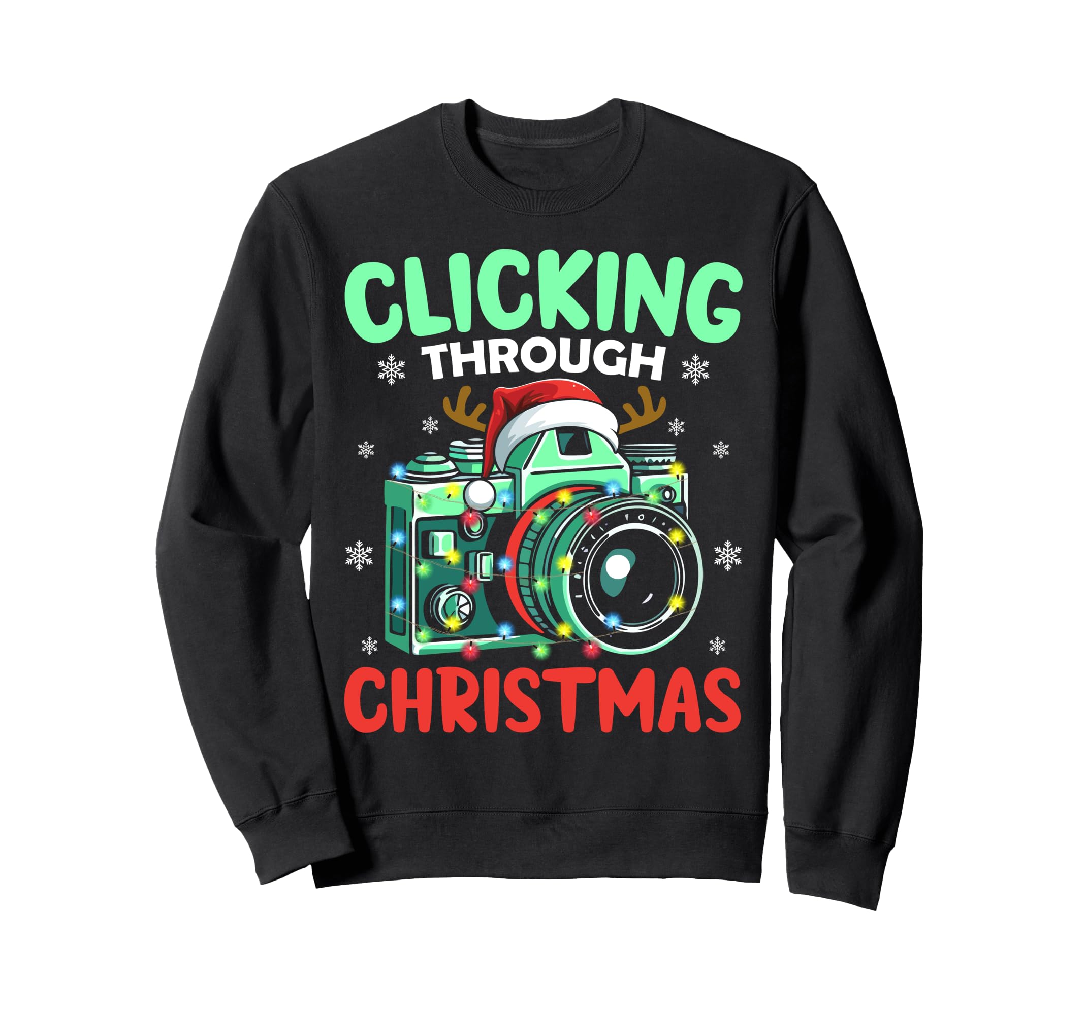Clicking Through Camera Holiday Sweatshirt - Fun Novelty Design Unisex - T-Shirt, Sweatshirt, Hoodie