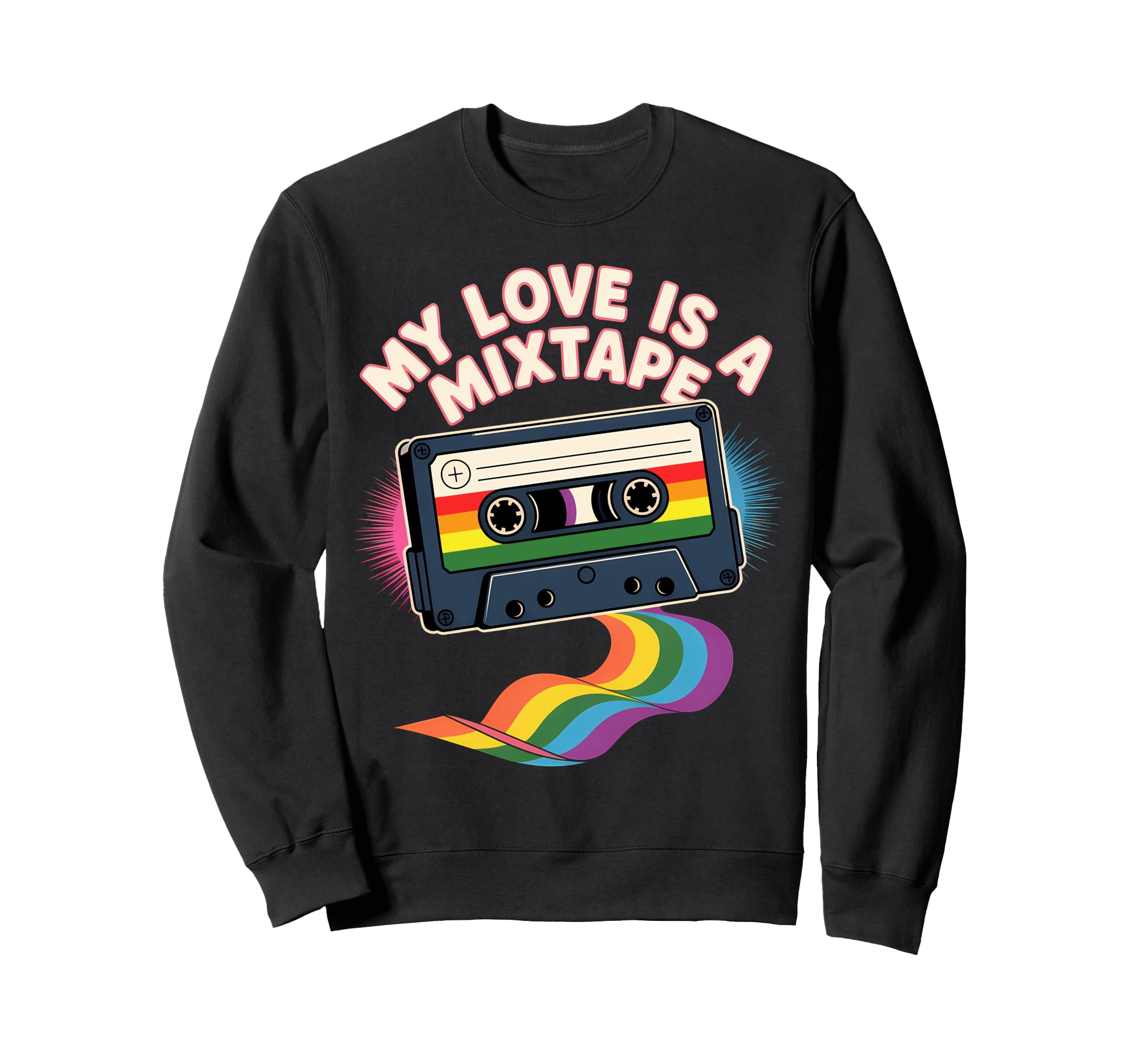 Lgbt Cassette Mixtape Lgbtqia Tees T-Shirt - Streetwear Style for Adults - T-Shirt, Sweatshirt, Hoodie