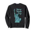 Distressed New York City Statue Sweatshirt - Aesthetic Graphic Unisex - T-Shirt, Sweatshirt, Hoodie