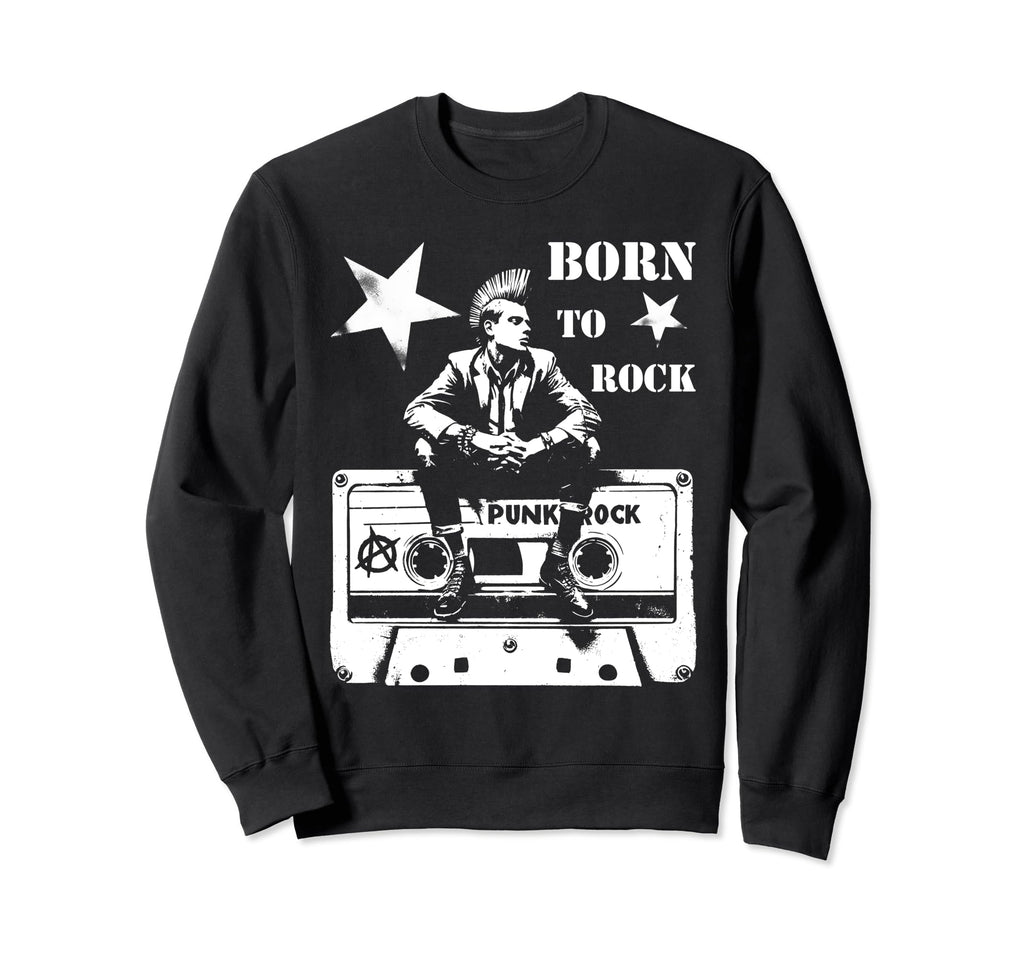 Punk Rock Music Cassette Tape Sweatshirt - Novelty Apparel for Adults - T-Shirt, Sweatshirt, Hoodie