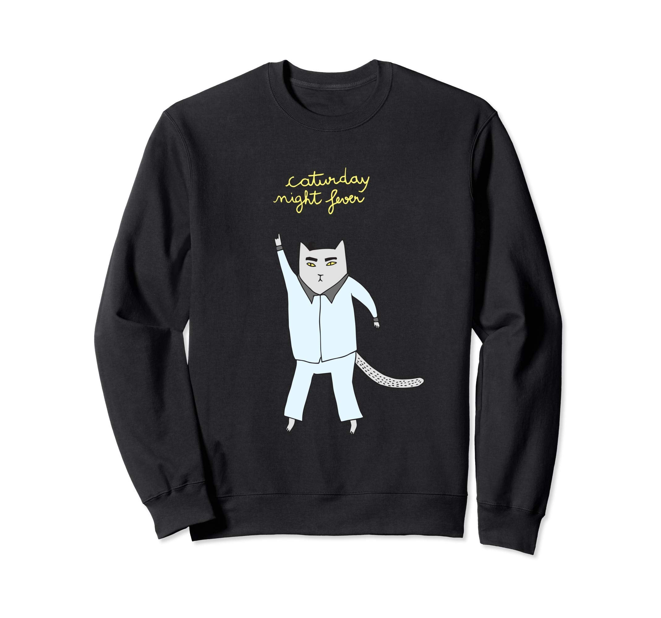 Caturday Night Fever Cat Disco Sweatshirt - Streetwear Style Men Women - T-Shirt, Sweatshirt, Hoodie