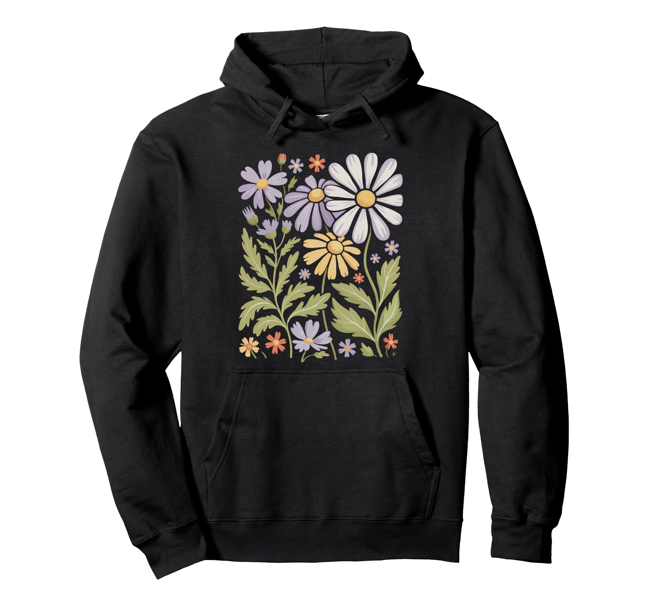 Wildflowers Flowers Pattern Summer Hoodie - Custom Art Print for Adults - T-Shirt, Sweatshirt, Hoodie