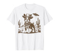 Boston Terrier Cowboy Western Ufo T-Shirt - Minimalist Print Men Women - T-Shirt, Sweatshirt, Hoodie