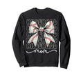 Baseball Mom Coquette Bow Sweatshirt - Custom Art Print for Adults - T-Shirt, Sweatshirt, Hoodie