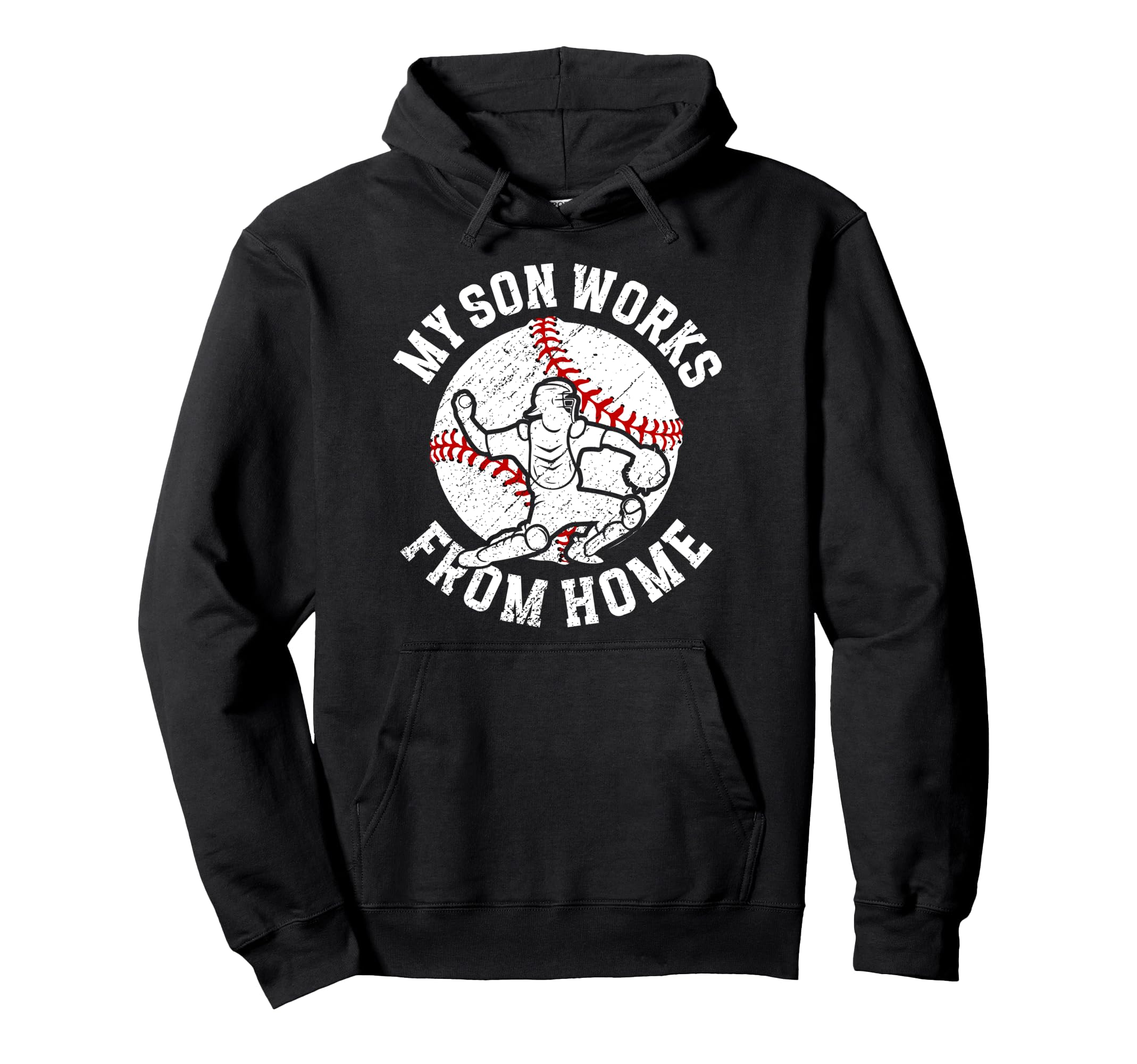 Baseball Catcher Mom Funny Hoodie - Casual Everyday Wear for Adults - T-Shirt, Sweatshirt, Hoodie