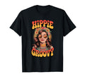 Hippie Groovy Peace Sign Flower Power T-Shirt - Custom Art Print Men Women - T-Shirt, Sweatshirt, Hoodie