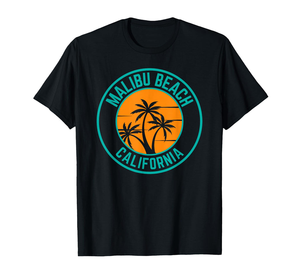 Malibu Beach California Sunset Palm T-Shirt - Casual Everyday Wear Unisex - T-Shirt, Sweatshirt, Hoodie